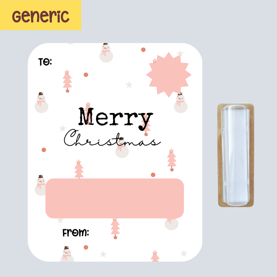 Blush Snowman Money Greeting Card