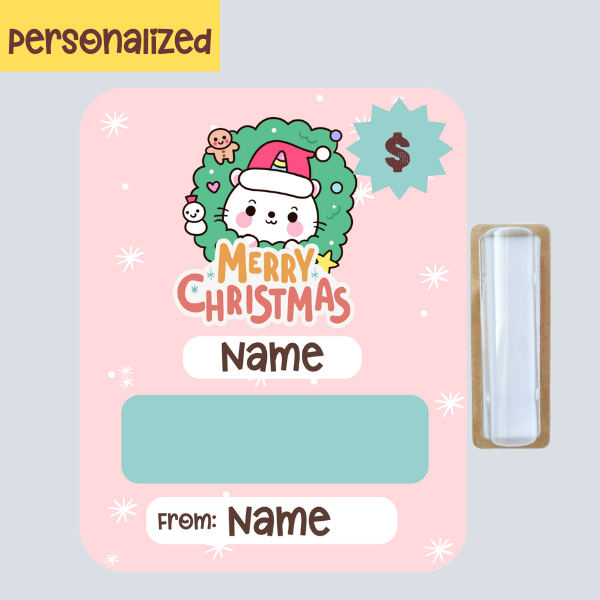 Kitty Christmas Money Greeting Card