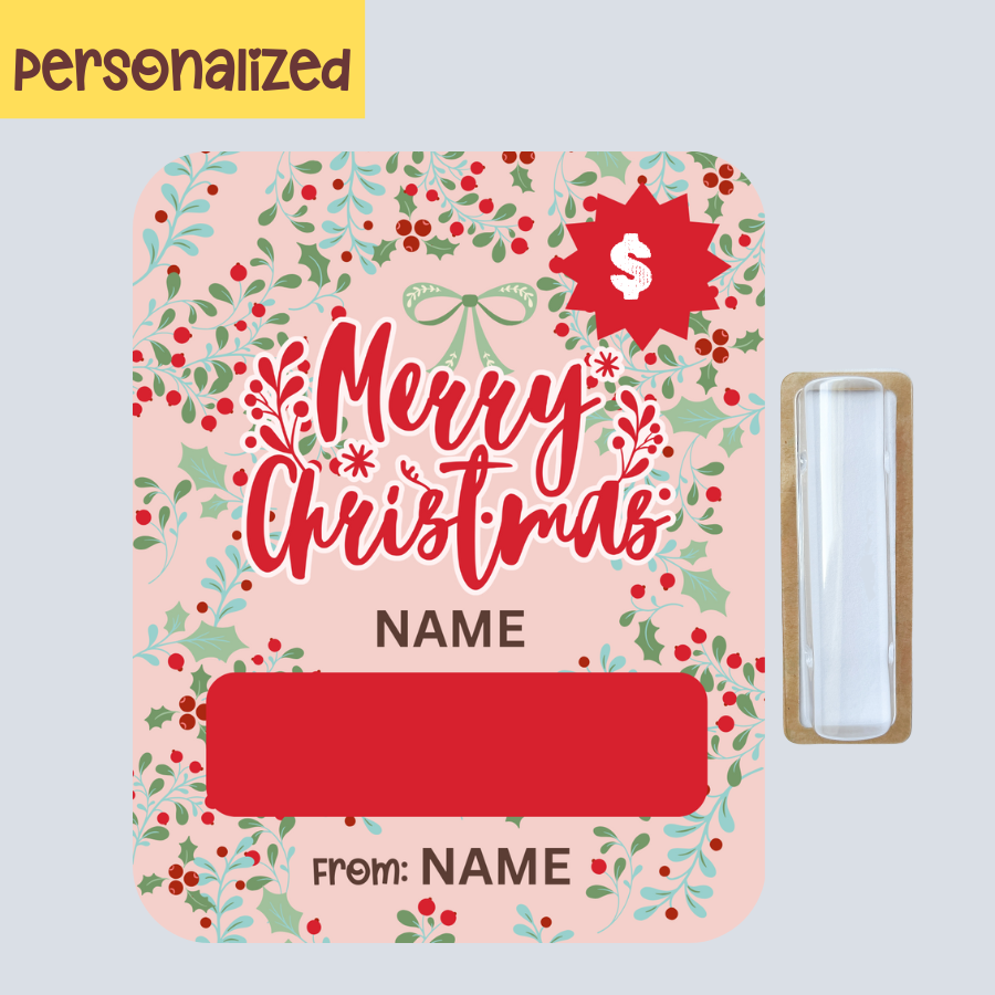 Poinsettia Christmas Money Greeting Card