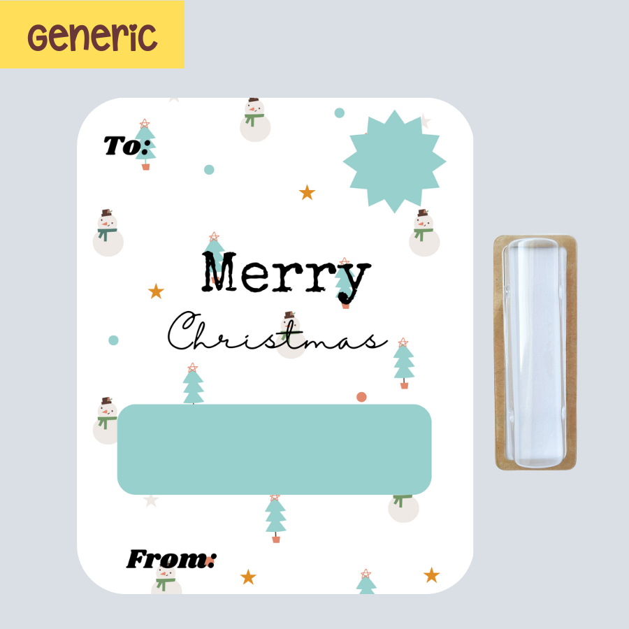 Teal Snowman Money Greeting Card